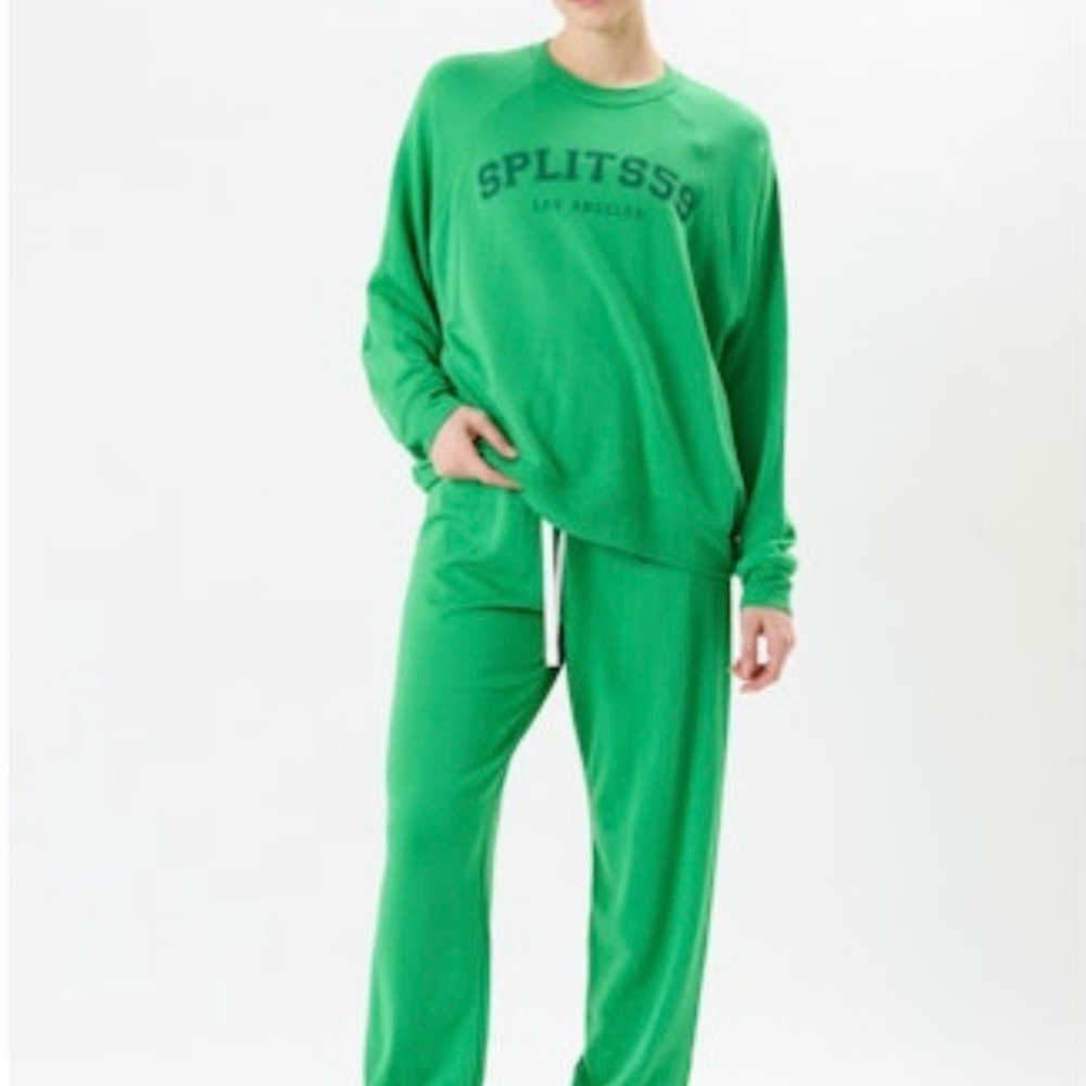 Split59 Andie Oversized Fleece Graphic Sweatshirt & Pant Set